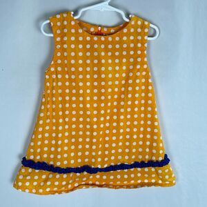 Frumpy Rumps Orange and White Sleeveless Dress -Size 4T